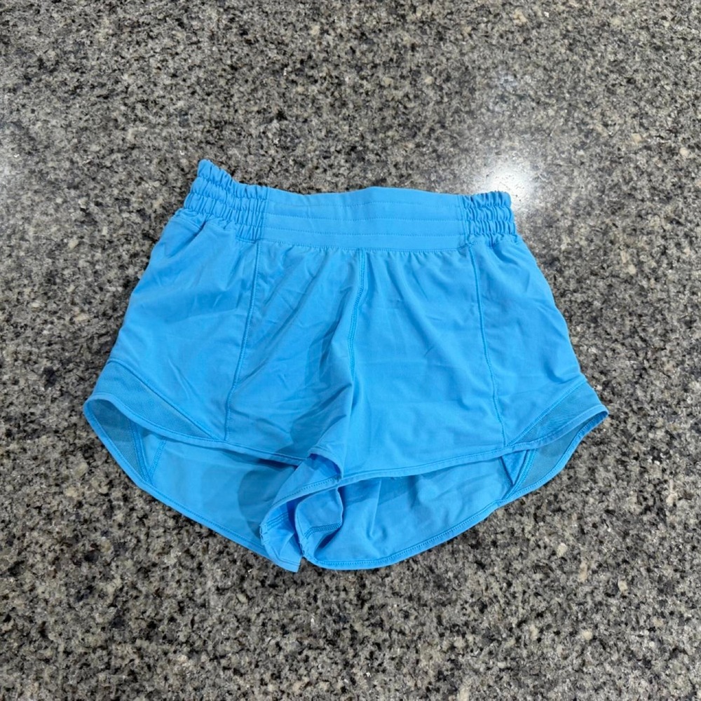 Lululemon Hotty Hot High-Rise Lined Short 2.5 Blue LW7AYYR Size 4